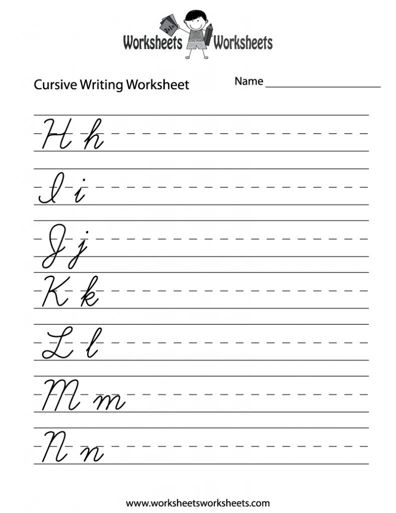 Teaching Cursive Writing Worksheet Printable - May Need This Because ...