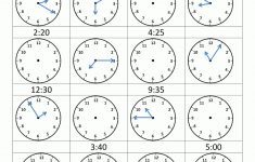 Telling Time Clock Worksheets To 5 Minutes | Free Printable Telling Time Worksheets