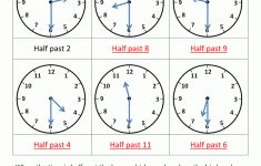 Telling Time Worksheets - O'clock And Half Past | Printable Clock Worksheets First Grade