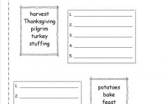 Thanksgiving Printouts And Worksheets | Printable Abc Order Worksheets