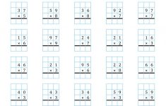 The 2-Digit1-Digit Multiplication With Grid Support (A) Math | 3 Digit By 1 Digit Multiplication Worksheets Printable