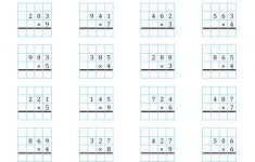The 3-Digit1-Digit Multiplication With Grid Support (A) Math | Multiplication Worksheets Ks2 Printable