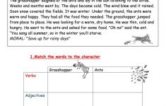The Ants And The Grasshopper- Fable Worksheet - Free Esl Printable | Ant Worksheets Printables