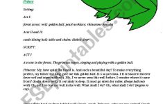 The Frog Prince, Play Script - Esl Worksheetjooblack | The Frog Prince Worksheets Printable