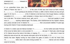 The Hunger Games&quot; Open Cloze Worksheet - Free Esl Printable - Hunger | Hunger Games Free Printable Worksheets