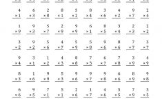 The Multiplication Facts To 81 (100 Per Page) (A) Math Worksheet | Basic Multiplication Printable Worksheets