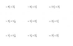 The Multiplying And Dividing Mixed Fractions (B) Math Worksheet From | Fraction Worksheets For 6Th Grade Printable