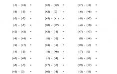 The Subtracting Integers (Range -9 To 9) (A) Integers Worksheet | Free Printable Integer Worksheets