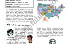 The United States Of America - Esl Worksheetanneclaire | Usa Worksheets Printables