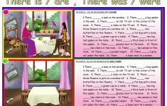 There Is / Are ,there Was / Were Worksheet - Free Esl Printable | There Was There Were Printable Worksheets
