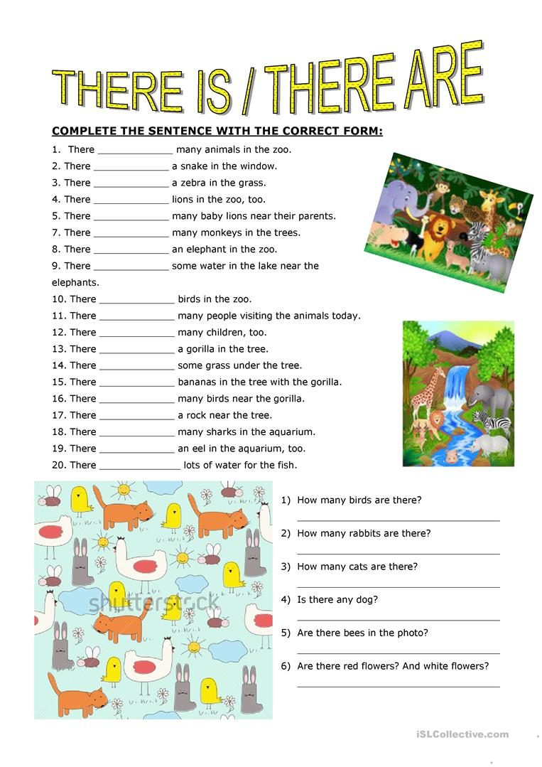 There Is There Are Worksheet - Free Esl Printable Worksheets Made | There Was There Were Printable Worksheets