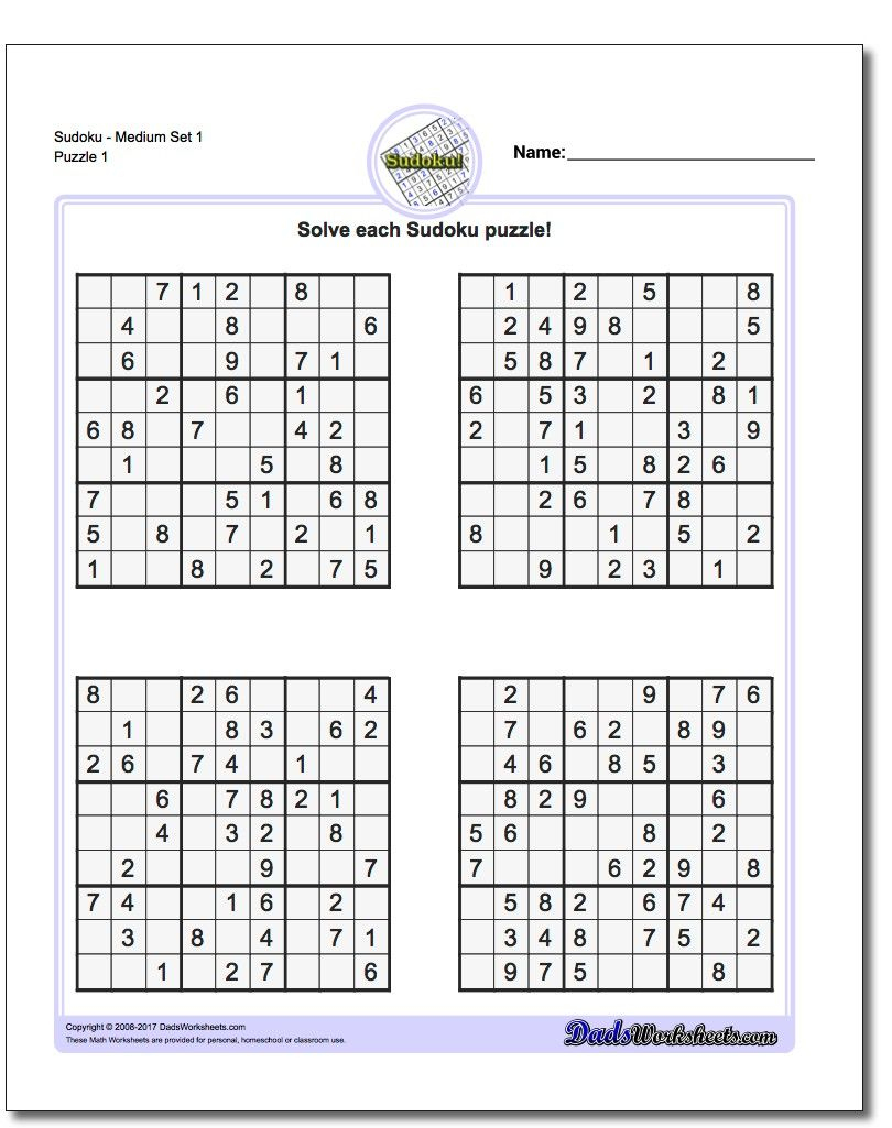 Printable Sudoku Worksheets Lexia s Blog