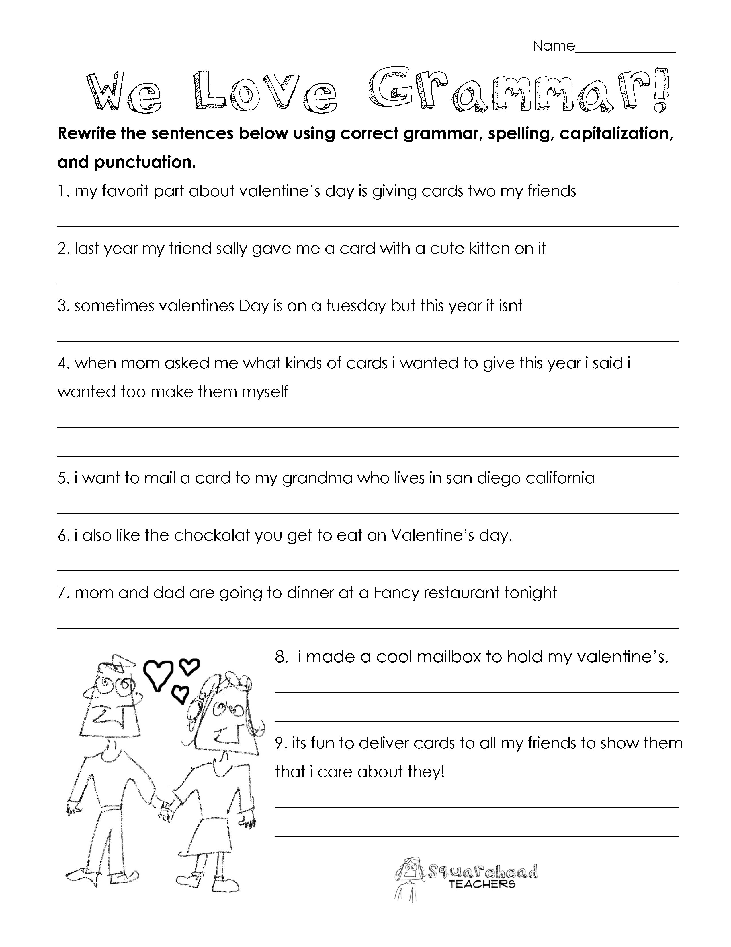 This Grammar Practice Worksheet Seems A Bit Too Tough For The | Printable Editing Worksheets
