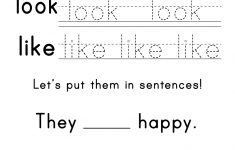 This Is A Sight Word Worksheet For The Words &quot;look&quot; And &quot;like&quot;. You | Printable Sight Word Worksheets