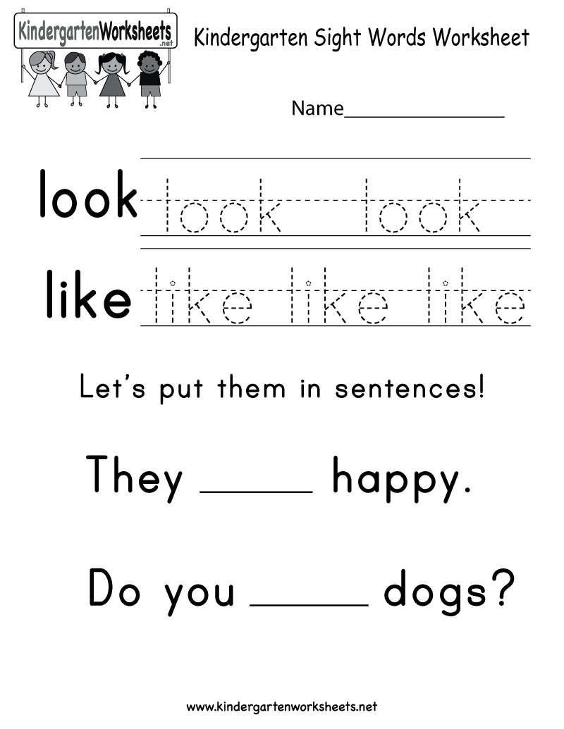 This Is A Sight Word Worksheet For The Words &amp;quot;look&amp;quot; And &amp;quot;like&amp;quot;. You | Printable Sight Word Worksheets
