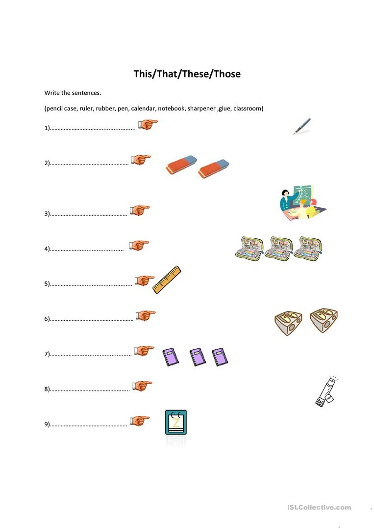 This That These Those Worksheet Free Esl Printable Worksheets Made 