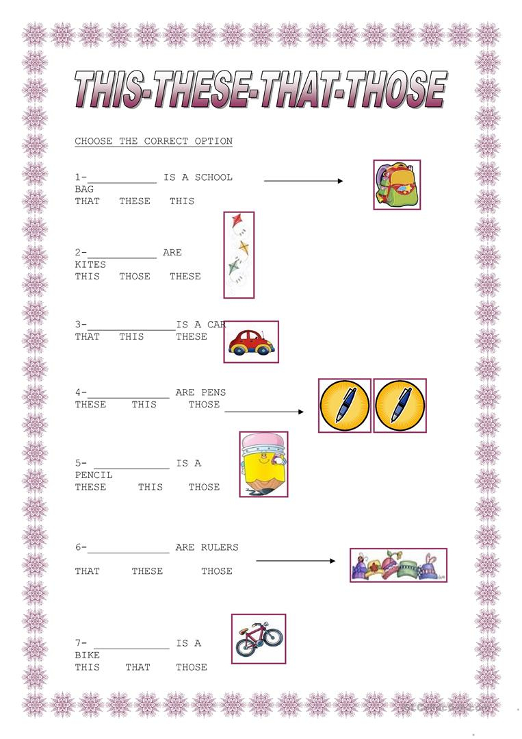 This That These Those Worksheets Printable Lexia s Blog
