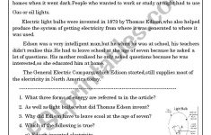 Thomas Edison - Esl Worksheetashraf Amir | Thomas Edison Printable Worksheets