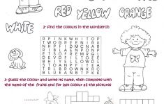 To Revise Colours | Esl Worksheets Of The Day | Teaching English | Colours Wordsearch Printable Worksheets