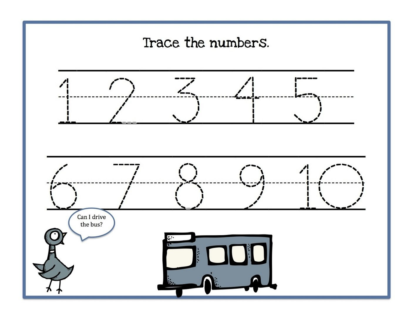 Traceable Numbers 1-10 Worksheets To Print | Kids Worksheets | Printable Worksheets For Preschoolers On Numbers 1 10
