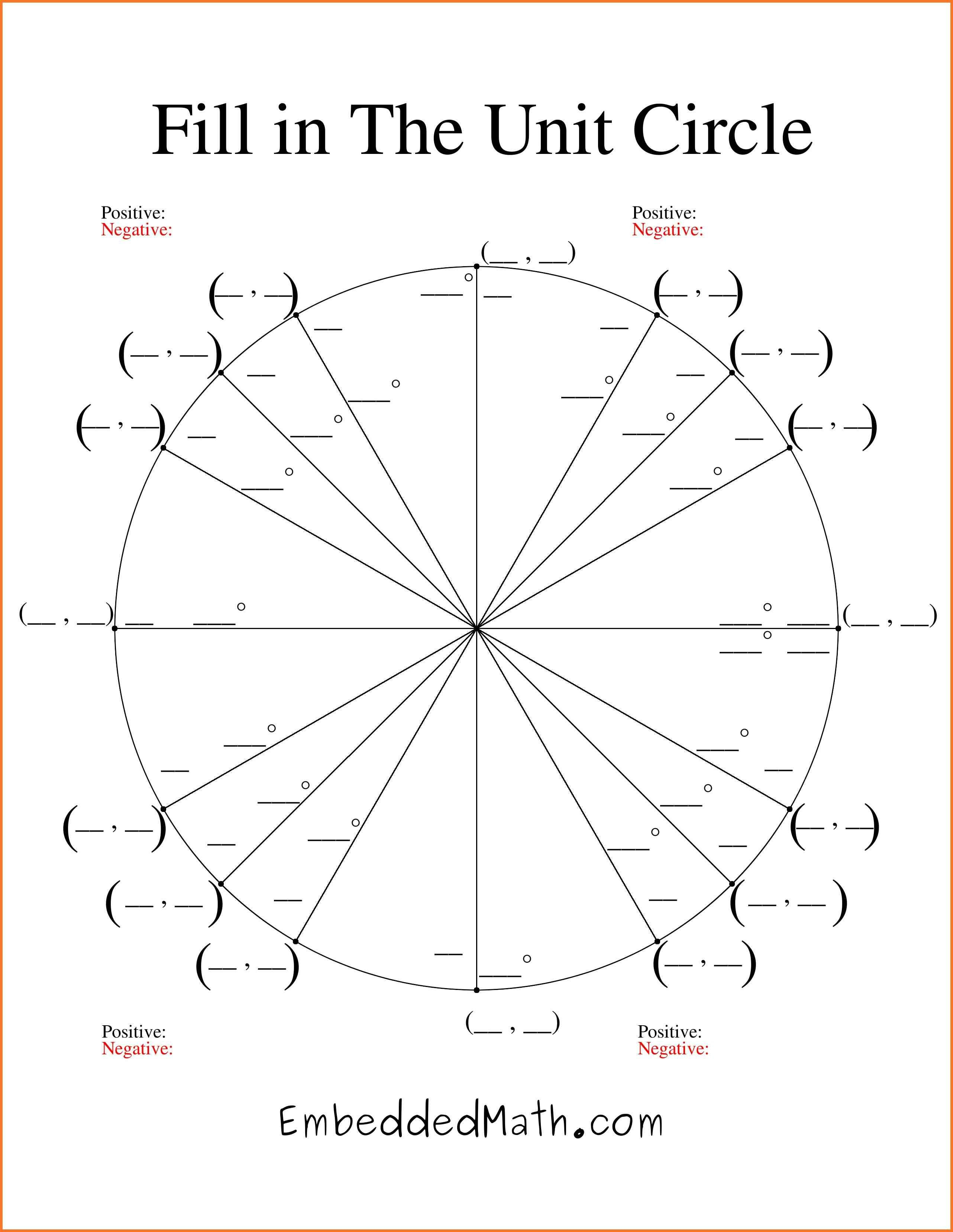 Unit-Circle-Chart-Blank-Unit-Circle-Chart-Printable-Fill-In-The-Unit | Free Printable Pie Graph Worksheets