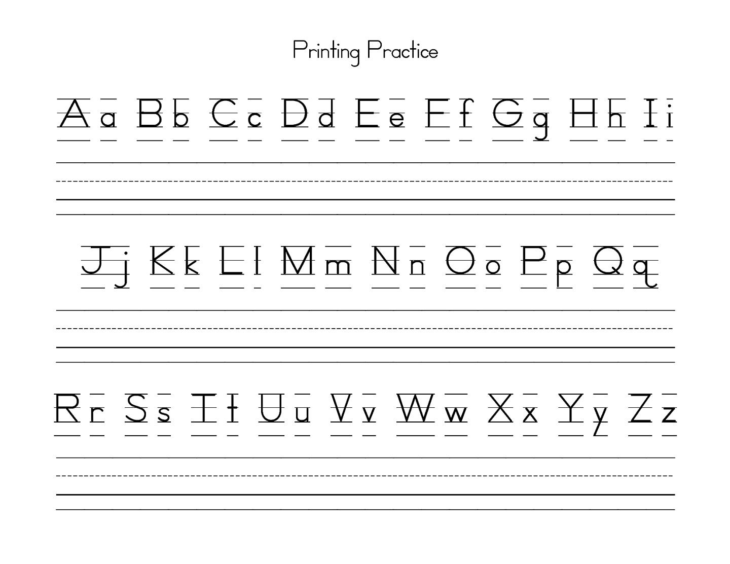 Examples Of Upper Case And Lower Case Letters