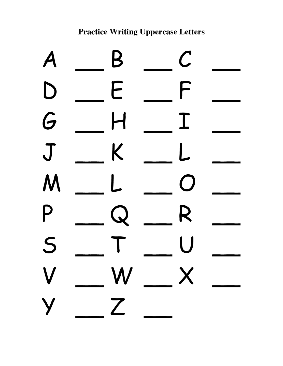 Free Printable Upper And Lowercase Letters Worksheets Forms