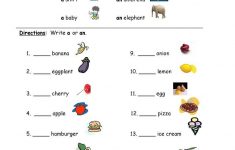 Using &quot;a&quot; And &quot;an&quot; Worksheet - Free Esl Printable Worksheets Made | A An Worksheets Printable