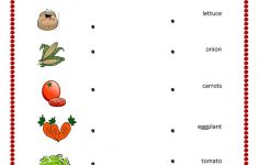 Vegetables And Fruits Match Worksheet - Free Esl Printable | Vegetables Worksheets Printables