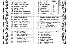 Verb To Be Practice Worksheet - Free Esl Printable Worksheets Made | To Be Worksheets Printable