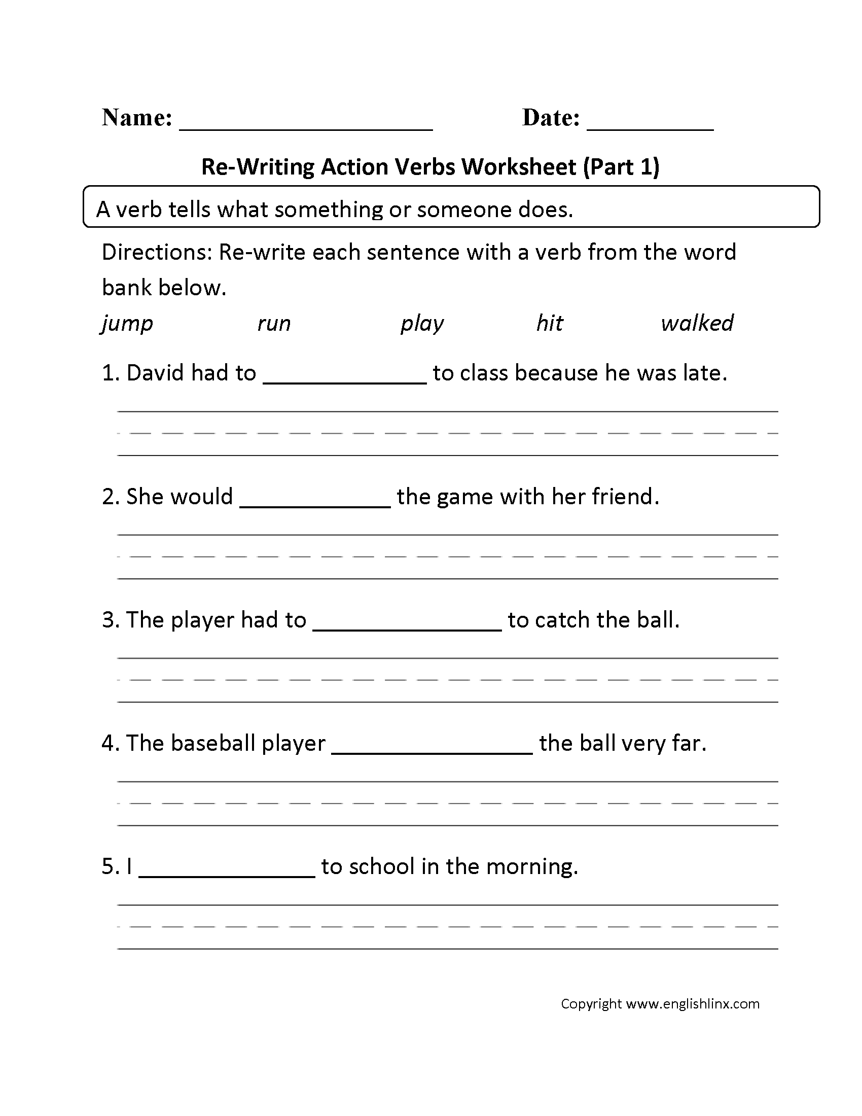 Free Printable Verb Worksheets For Kindergarten Lexia s Blog