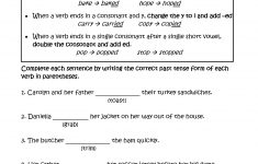 Verbs Worksheets | Verb Tenses Worksheets | Free Printable Verb Worksheets For Kindergarten