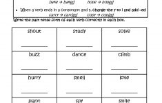 Verbs Worksheets | Verb Tenses Worksheets | Free Printable Worksheets On Verb Tenses