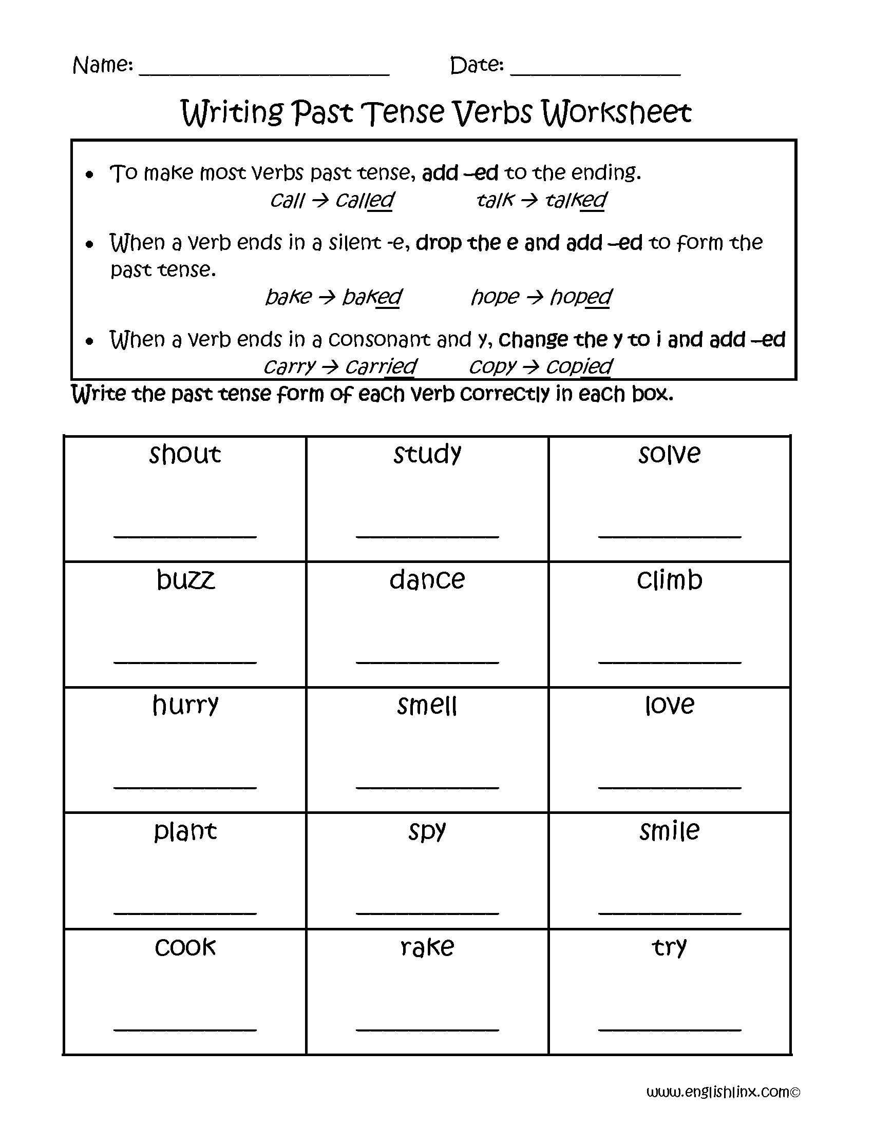 Free Printable Worksheets On Verb Tenses Forms Worksheets Diagrams