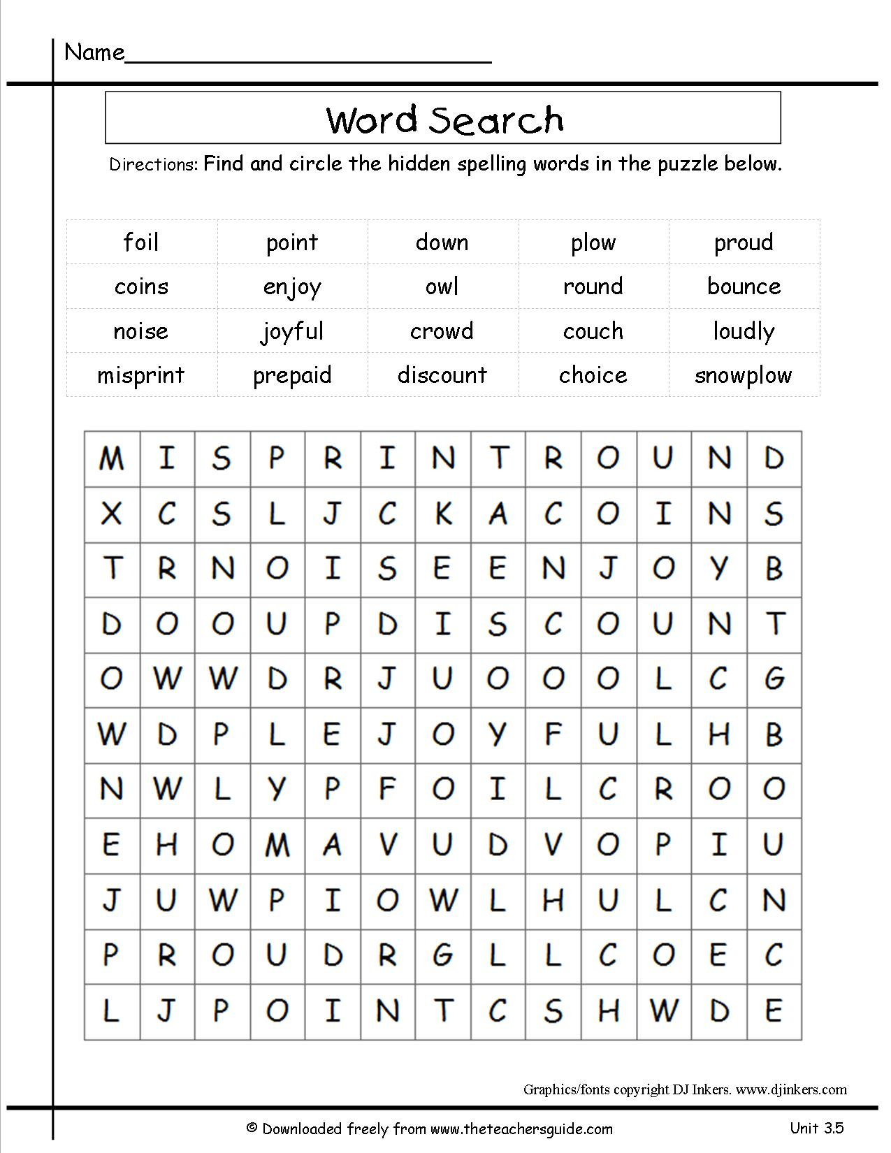 vocabulary worksheets grade 3