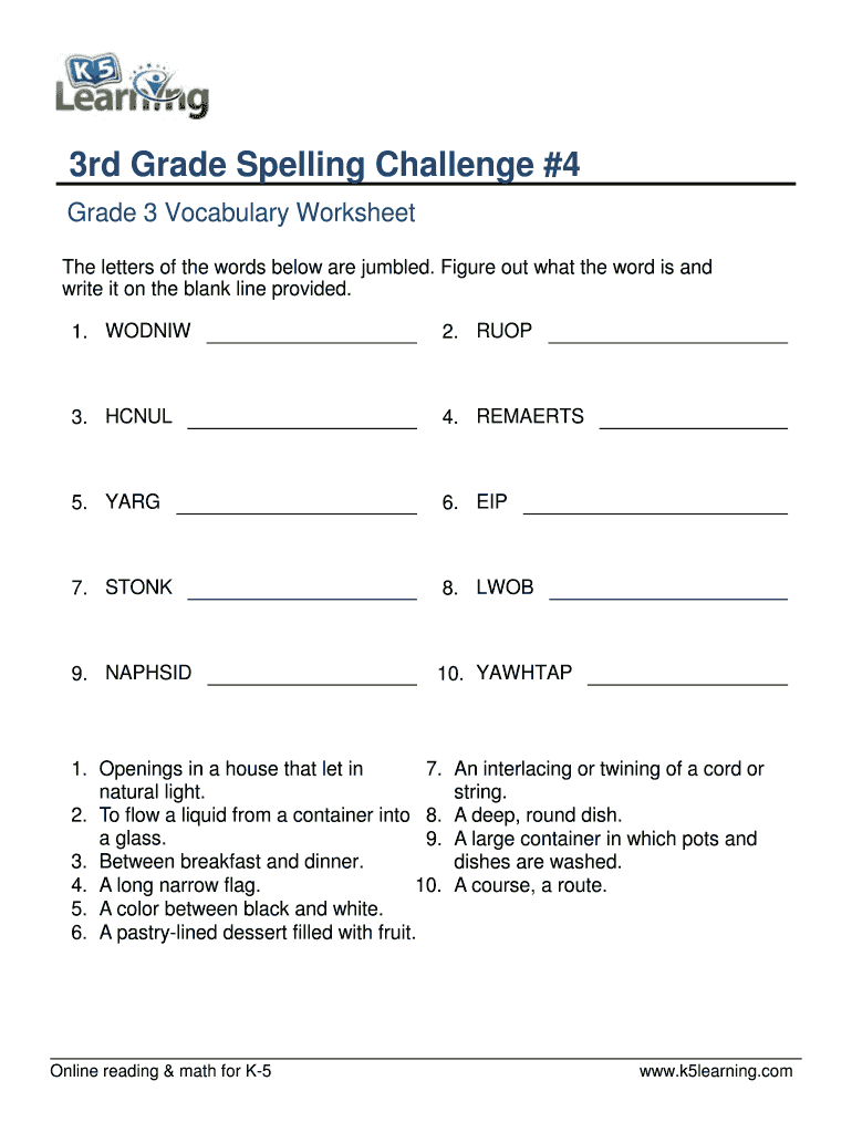 Vocabulary 3Rd Grade Write Spelling Words - Third Grade 3 Worksheet | Grade 3 Vocabulary Worksheets Printable