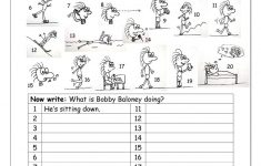 Vocabulary Matching Worksheet - Action Verbs Worksheet - Free Esl | Free Printable Verb Worksheets For Kindergarten