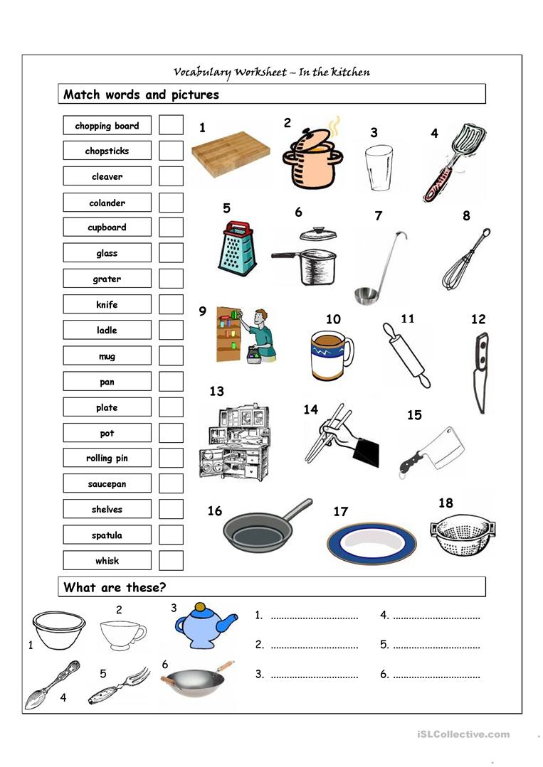 Common Cooking Vocabulary 2 Worksheet Free Esl Printable Free 