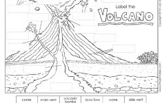 Volcano Parts Worksheet For Kids - Tim's Printables | Printable Volcano Worksheets