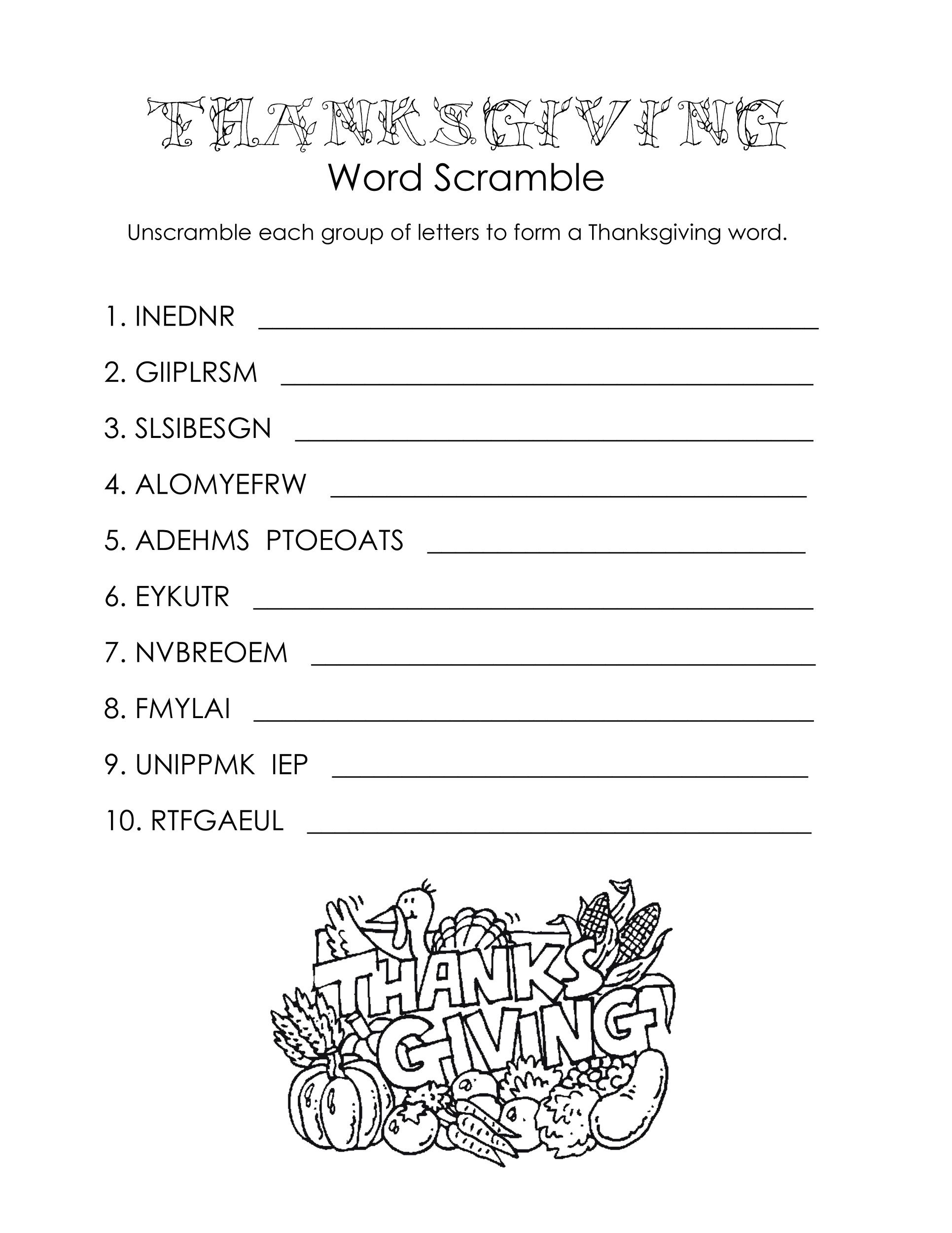 Word Scramble Maker World Famous From The Teacher s Corner Free Printable Word Scramble