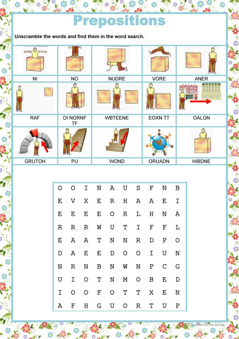 Prepositions Of Place Worksheet Free Esl Printable Worksheets Made