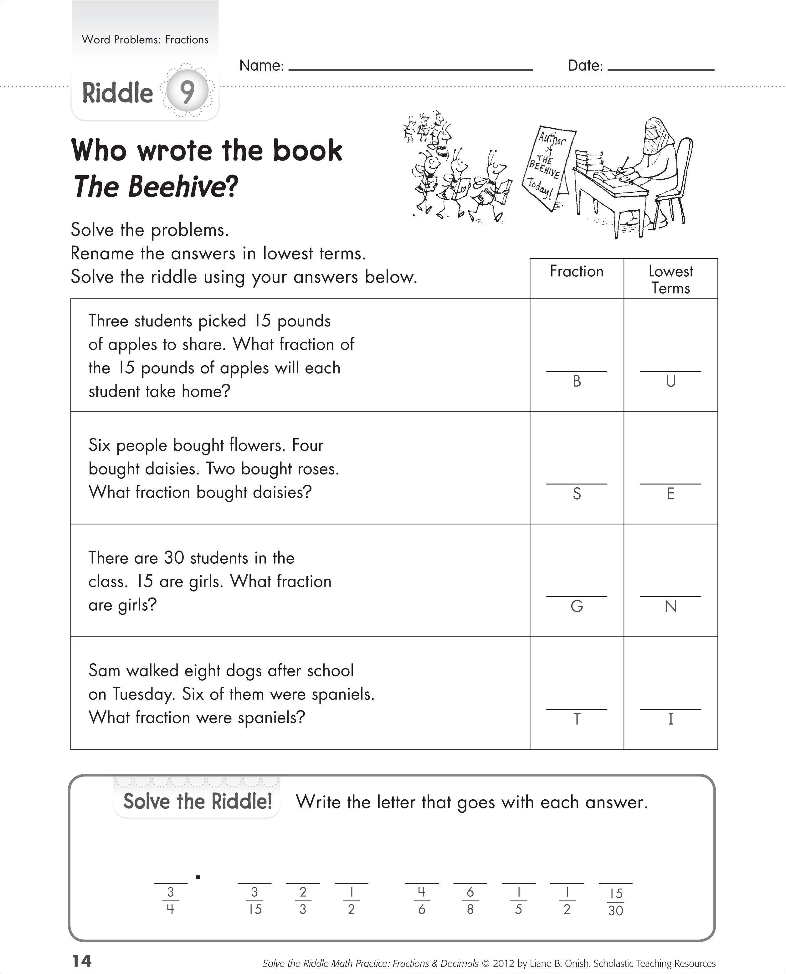  Word Problems Free Printable Fraction Word Problem Worksheets Lexia s Blog