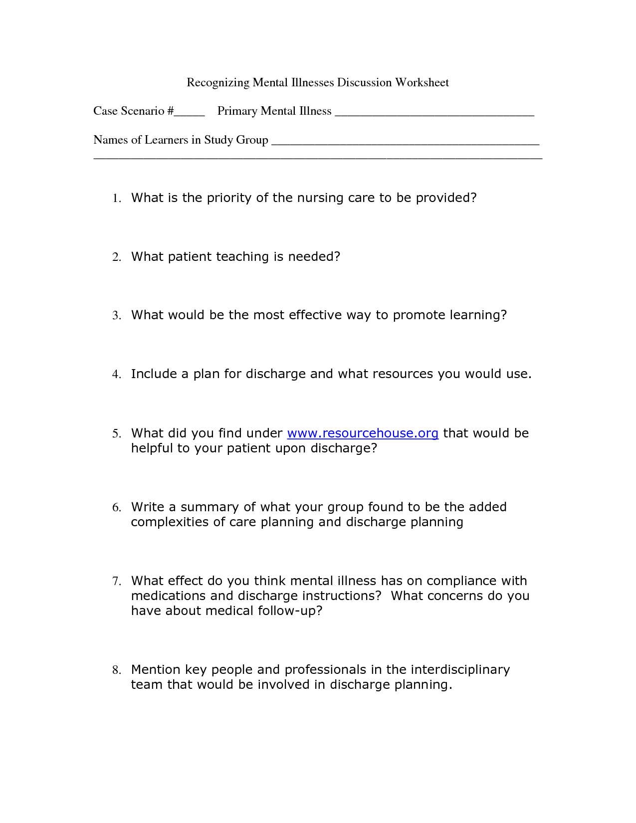 Worksheet : Free Mental Health Worksheets Davezan L For Kids | Printable Mental Health Worksheets For Adults