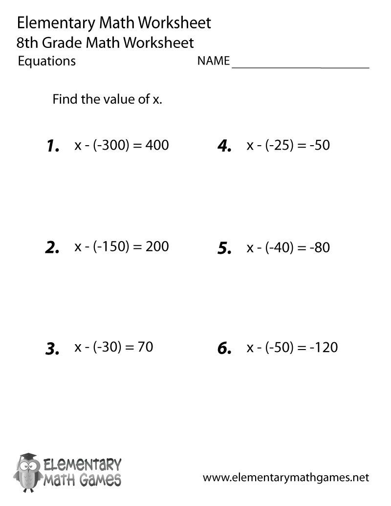Free Printable 8Th Grade Algebra Worksheets Lexia s Blog