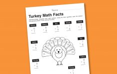 Worksheet Wednesday: Turkey Math Facts - Paging Supermom | Math Worksheets Thanksgiving Free Printable