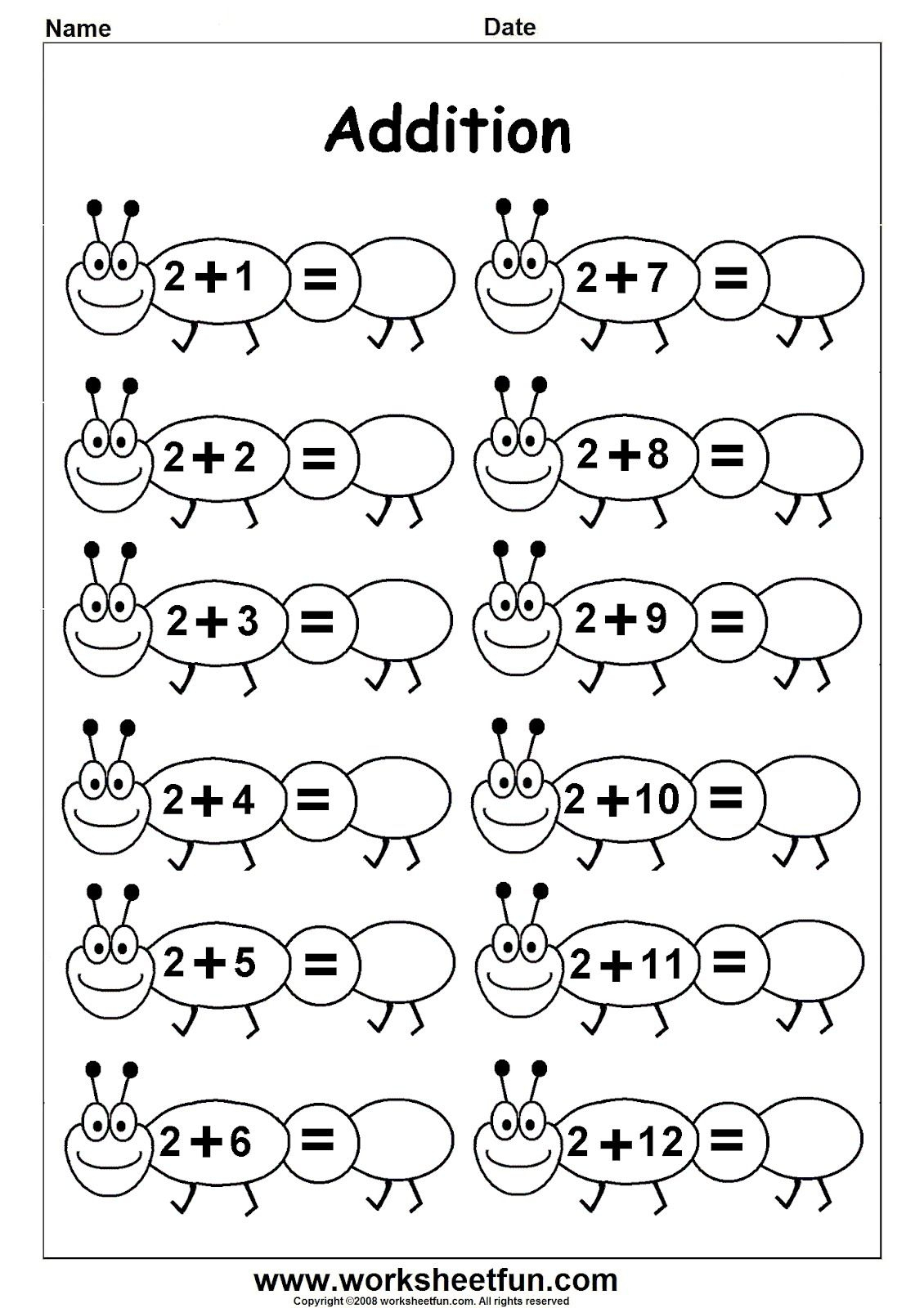 Worksheetfun - Free Printable Worksheets | Ethan School | Printable Addition Worksheets Kindergarten