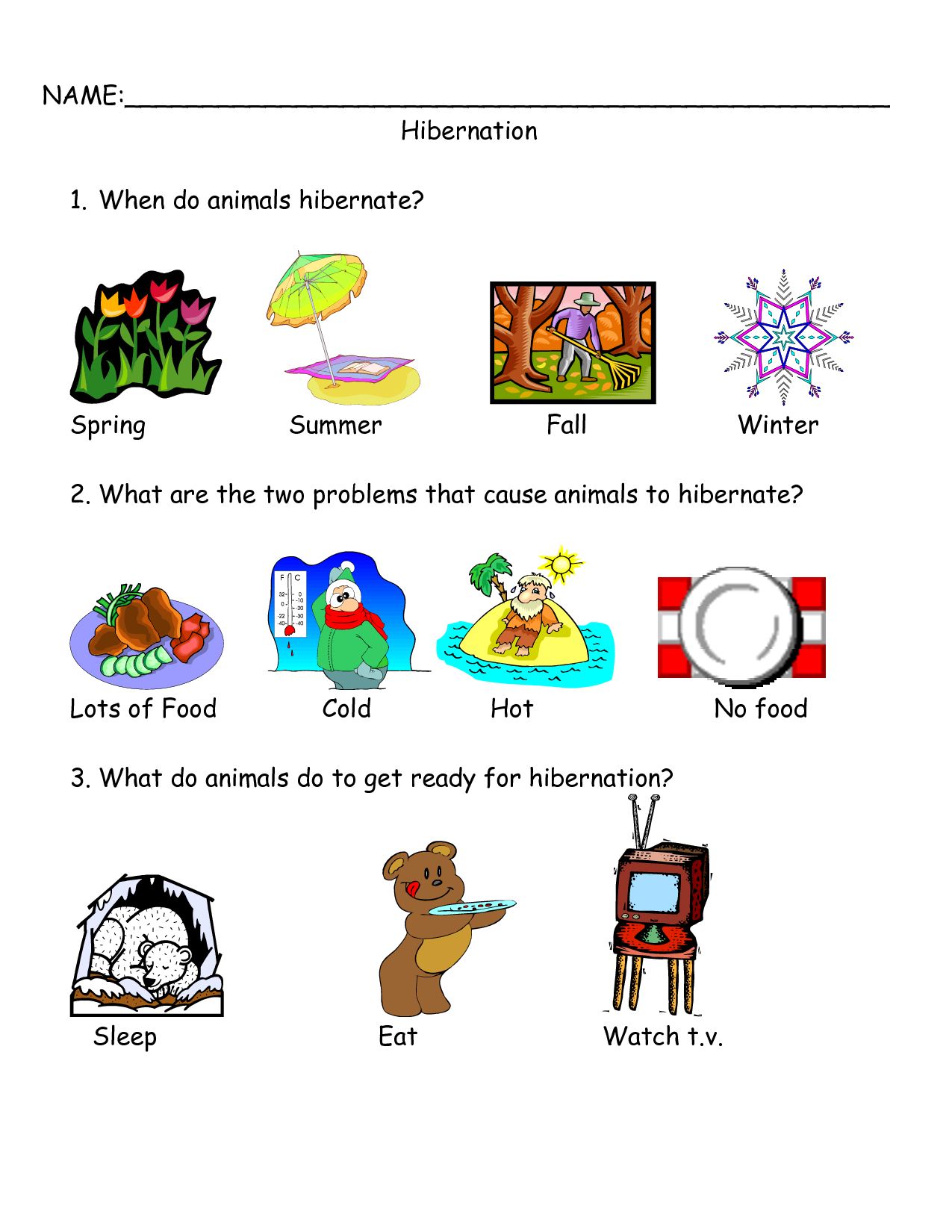 Free Printable Hibernation Worksheets Lexia s Blog