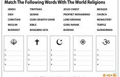 World Religion Worksheet - General Knowledge For Kids | World Geo | Religious Worksheets Printable