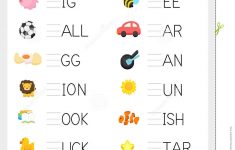 Write The Missing Letter - Worksheet For Education Stock Vector | Fill In The Missing Letters In Words Printable Worksheets