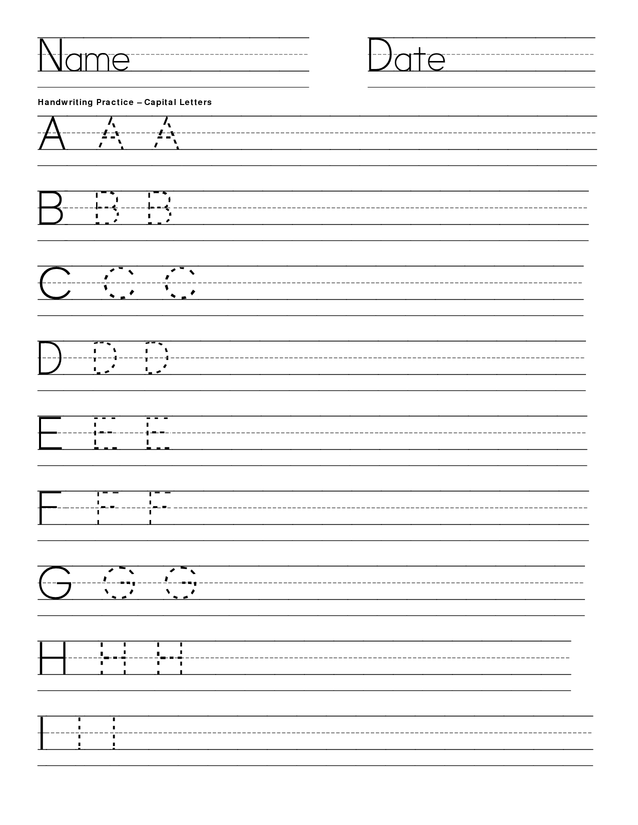 Writing Practice | Handwriting Practice Capital Letters | Teaching | Cursive Writing Worksheets Printable Capital Letters